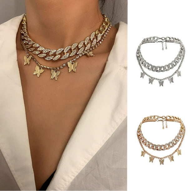 Womens Crystal Natural Stone Chain Choker Chunky Statement Necklace Pendant Gift Womens Crystal Natural Stone Chain Choker Chunky Statement Necklace Pendant Gift